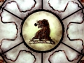 Stained Glass Skylight - "Beastly Lion"